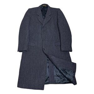 BARNEYS NEW YORK ALPACUNA Vintage 80s Luxury WOOL Pea Coat Trench Mens Large